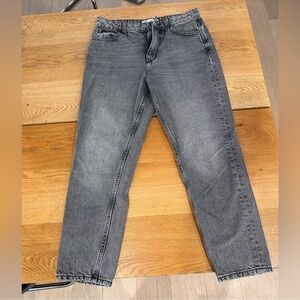 Zara Classic Mom Fit Jeans Size 6 Grey